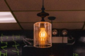 Photo glass pendant lamp
