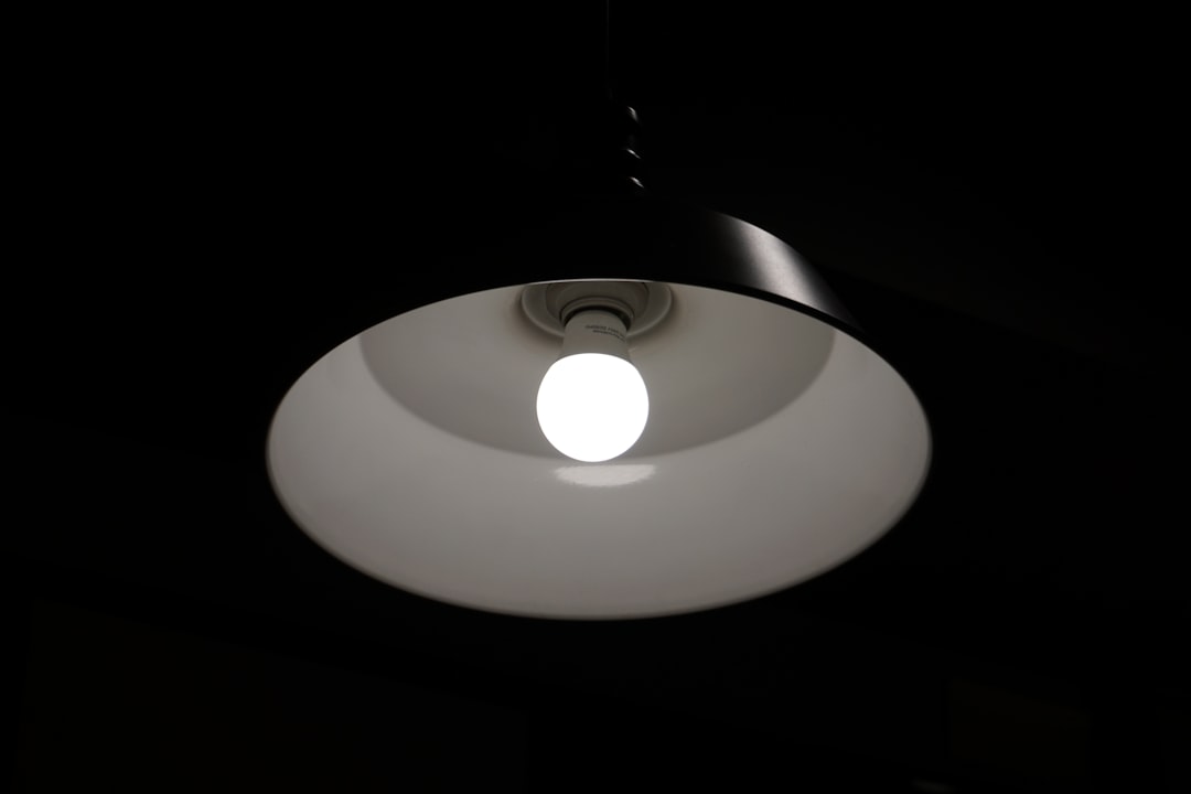 Photo Minimalist Bauhaus style acrylic disc lamp